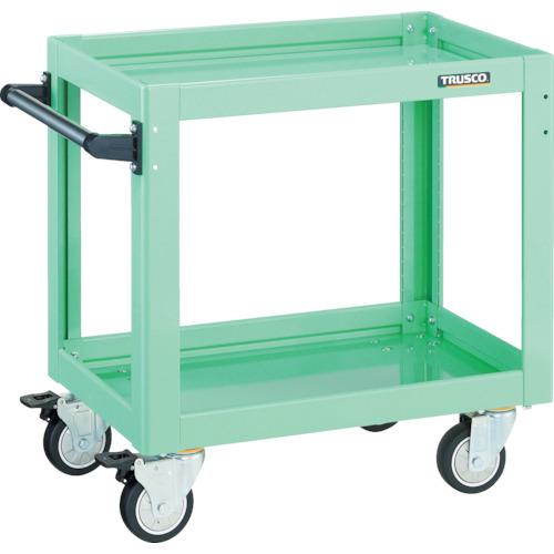 ■TRUSCO ツールワゴン ドルフィン 600×400 4輪自在 ウレタン車輪 ヤンググリーン〔品番:DLWS662UJYG〕【4547501:0】[直送DS][店頭受取不可]
