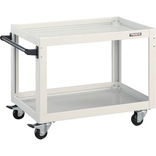 ■TRUSCO ツールワゴン ドルフィン 750X500 4輪自在 ホワイト〔品番:DLWS672JW〕【4547551:0】[直送DS][店頭受取不可]