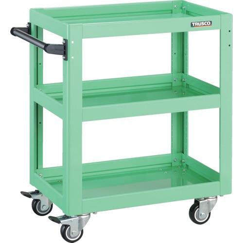 ■TRUSCO ツールワゴン ドルフィン 600×400 4輪自在 ウレタン車輪 ヤンググリーン〔品番:DLWS763UJYG〕【4547667:0】[直送DS][店頭受取不可]