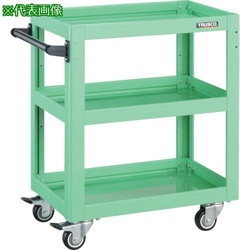 ■TRUSCO ツールワゴン ドルフィン 600×400 ウレタン車輪 ヤンググリーン〔品番:DLWS763UYG〕【4547683:0】[直送DS][店頭受取不可]