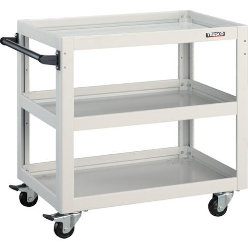 ■TRUSCO ツールワゴン ドルフィン 750X500 4輪自在 ホワイト〔品番:DLWS773JW〕【4547756:0】[直送DS][店頭受取不可]