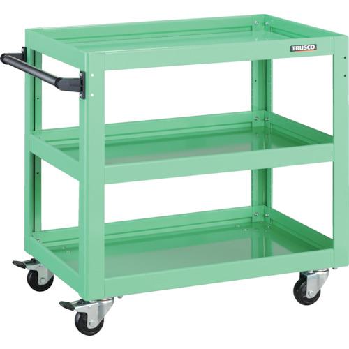 ■TRUSCO ツールワゴン ドルフィン 750X500 4輪自在 ヤンググリーン〔品番:DLWS773JYG〕【4547764:0】[直送DS][店頭受取不可]