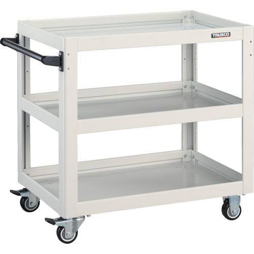 ■TRUSCO ツールワゴン ドルフィン 750×500 ウレタン車輪 ホワイト〔品番:DLWS773UW〕【4547799:0】[直送DS][店頭受取不可]