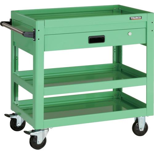 ■TRUSCO ツールワゴン ドルフィン 750X500 1段引出 ヤンググリーン〔品番:DLWS773VYG〕【4547829:0】[直送DS][店頭受取不可]