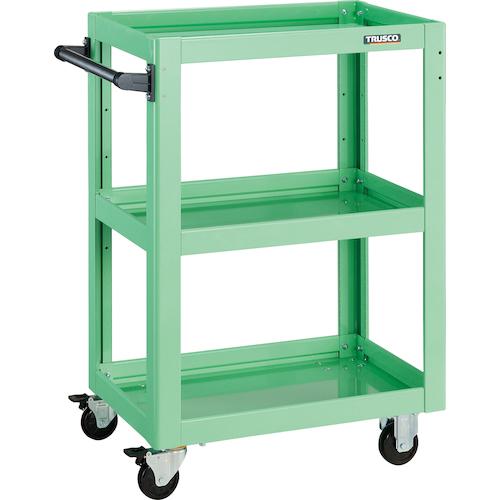 ■TRUSCO ツールワゴン ドルフィン 600X400 4輪自在 ヤンググリーン〔品番:DLWS963JYG〕【4547888:0】[直送DS][店頭受取不可]