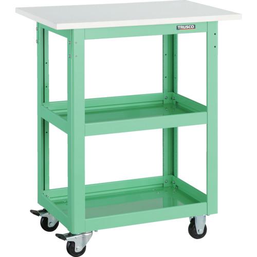 ■TRUSCO ツールワゴン ドルフィン 天板付 750X500 ヤンググリーン〔品番:DLWS963TYG〕【4547942:0】[直送DS][店頭受取不可]