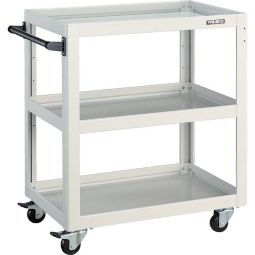 ■TRUSCO ツールワゴン ドルフィン 750X500 4輪自在 ホワイト〔品番:DLWS973JW〕【4548094:0】[直送DS][店頭受取不可]