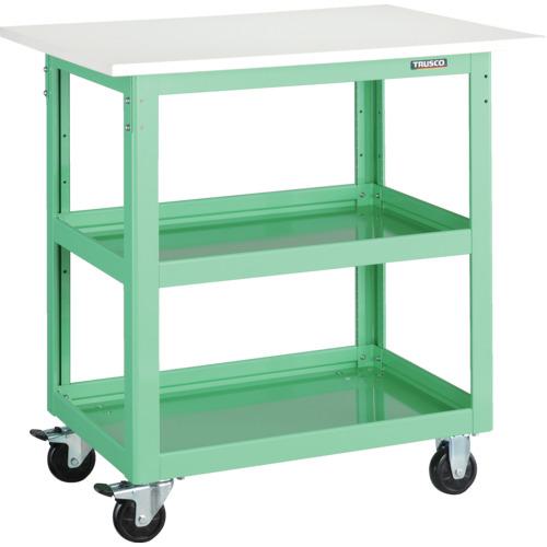 ■TRUSCO ツールワゴン ドルフィン 天板付 900X600 ヤンググリーン〔品番:DLWS973TYG〕【4548167:0】[直送DS][店頭受取不可]