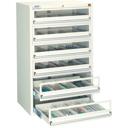 ■OS デラックスキャビネットDX型GT(アクリル窓付タイプ) 最大積載量1200kg 引出し6段〔品番:DX1203GT〕【4571851:0】[法人・事業所限定][直送元][店頭受取不可]