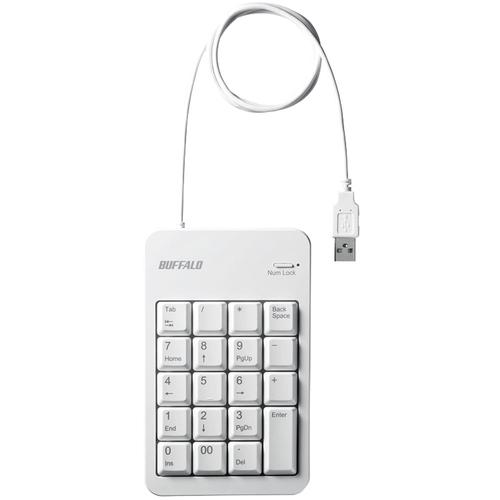 バッファロー 有線 BLUELED 静音5ボタン 抗菌・抗ウイルス ホワイト BSMBU305VBWH