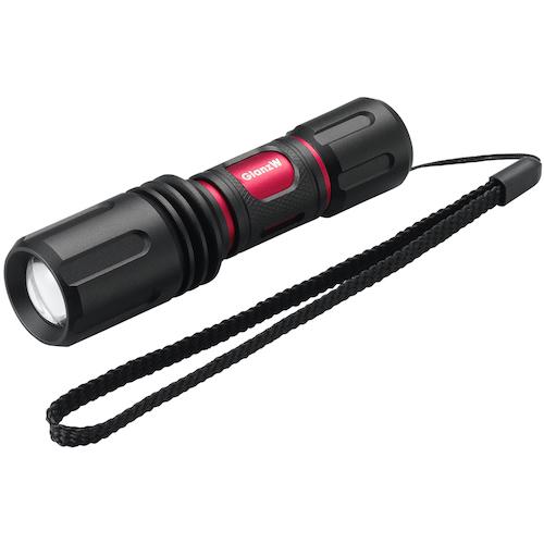 ■YAZAWA IPX7ズームライト 130lm〔品番:L7GAZ1307BK〕【4574261:0】[送料別途見積り][掲外取寄][店頭受取不可]