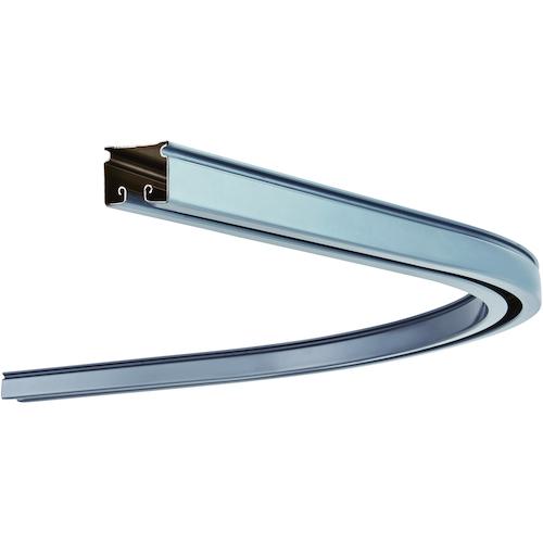 ■岡田 カーテンレール D40カーブレール800×800×500Rスチール〔品番:15L02SL〕【4574834:0】[店頭受取不可]