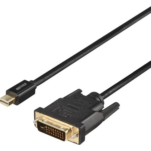 ■BUFFALO miniDP-DVI 変換ケーブル 2m ブラック〔品番:BMDPDV20BK〕【4577846:0】[送料別途見積り][掲外取寄][店頭受取不可]