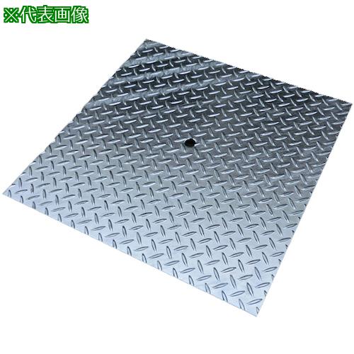 ■奥岡 スチール製 集水桝用 縞鋼板ふた 桝穴600用 改良桝 T-2〔品番:OKB60B〕【4581005:0】[送料別途見積り][法人・事業所限定][外直送][店頭受取不可]