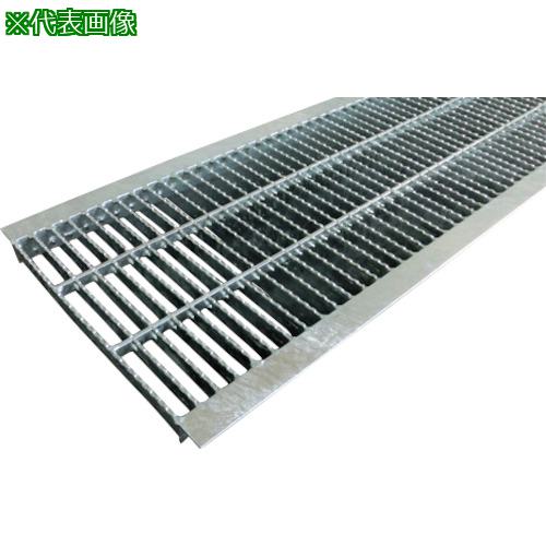 ■奥岡 スチール製 U字溝用 グレーチング 溝幅360用 中間目 ノンスリップ〔品番:OKUNM33619〕【4582572:..