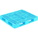 ■サンコー 樹脂パレット(片面四方差し) プラスチックパレット 812060 D4-1012-2青 間口1203×奥行1002×高さ150mm〔品番:SKD41...