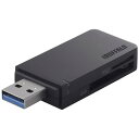 ■BUFFALO 高速カードリーダー/ライター USB3.0&ターボPC EX対応モデル ブラック〔品番:BSCR26TU3BK〕【4594832:0】[店頭受...