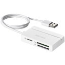 ■BUFFALO USB2.0 マルチカードリーダー/ライター スタンダードモデル ホワイト〔品番:BSCR100U2WH〕【4594850:0】[店頭受取不可...