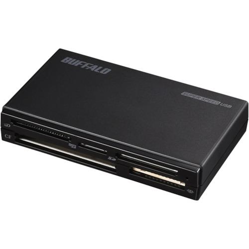 ■BUFFALO USB3.0 マルチカードリーダー ハイエンドモデル ブラック〔品番:BSCR500U3BK〕【4594854:0】[店頭受取不可]