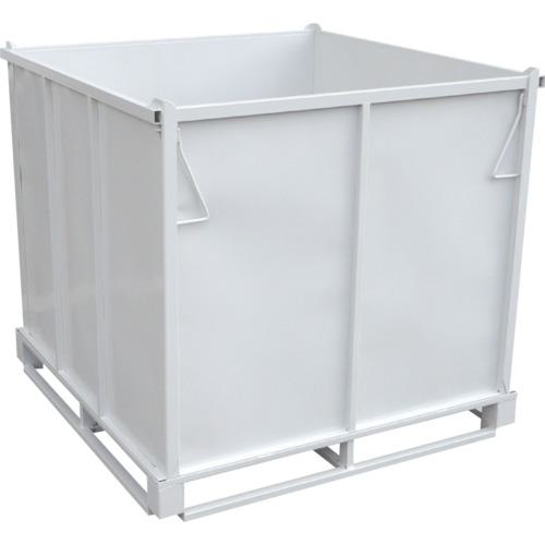 ■STEC 高荷重用スチール製折りたたみコンテナ 上蓋なし〔品番:STSP〕【4601009:0】[送料別途見積り][法人・事業所限定][直送][店頭受取不可]