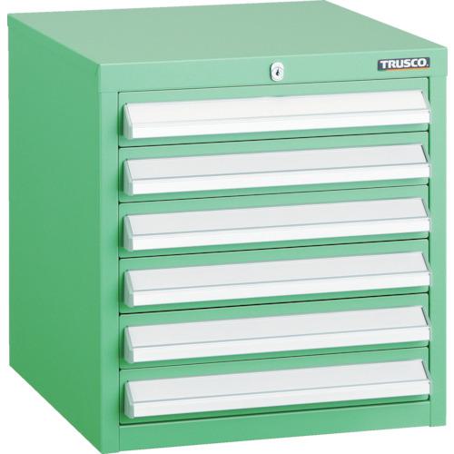 ■TRUSCO LVR型キャビネット 392X412XH420 引出6段 YG〔品番:LVR421YG〕【4652274:0】[法人・事業所限定][直送元][店頭受取不可]