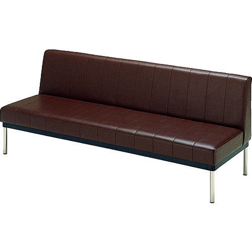 ■MIZUNO ロビーチェア 背付き ブラウン ブラウン〔品番:MC418〕【4656229:0】[法人・事業所限定][直送元][店頭受取不可]