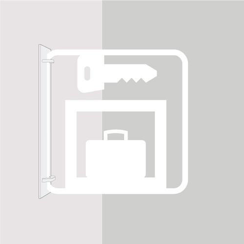 ■グリーンクロス ツケレルン 3Wayピクトサイン(ロッカー) 白〔品番:6300034900〕【4659987:0】[法人・事業所限定][外直送元][店頭受取不可]