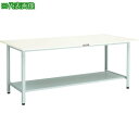 ■TRUSCO 軽荷重作業台(300kg)AE型 1800X750XH740 下棚2枚付 ホワイト色〔品番:AE1800LT2W〕【4667131:0】[法人・...
