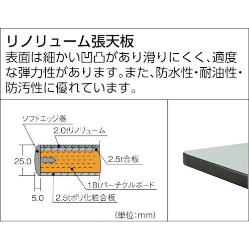■TRUSCO 中荷重立作業台(500kg)HAEW型 1800X900XH885 薄型1段引出付 ダークグレー色〔品番:HAEWR1890UDK1〕【4669916:0】[法人・事業所限定][直送元][店頭受取不可]