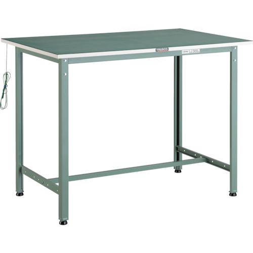 ■TRUSCO 軽荷重立作業台(300kg)HAE型 900X600XH902 帯電防止マット張り グリーン色〔品番:HAE0960D〕【4669185:0】[法人・事業所限定][直送元][店頭受取不可]