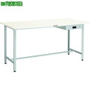 ■TRUSCO 軽荷重立作業台(300kg)HAE型 1500X750XH900 薄型1段引出付 ホワイト色〔品番:HAE1500UDK1W〕【4669533:...