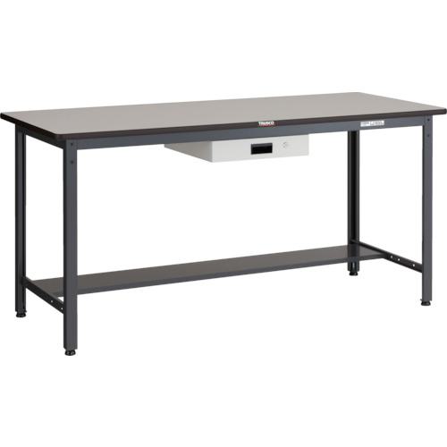 ■TRUSCO 中荷重立作業台(500kg)HAEW型 1800X900XH885 薄型1段引出付 ダークグレー色〔品番:HAEWS1890UD..