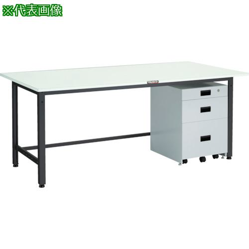 ■TRUSCO 軽荷重作業台(400kg)LEW型 1500X750XH740 3段キャビネット付 ダークグレー色〔品番:LEWP1500UDK111〕【4670892:0】[法人・事業所限定][直送元][店頭受取不可]