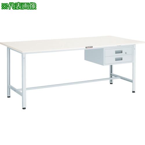 ■TRUSCO 軽荷重作業台(300kg)AE型 1800X750XH740 2段引出付 ホワイト色〔品番:RAE1800F2W〕【4672054:0】[法人・事業所限定][直送元][店頭受取不可]