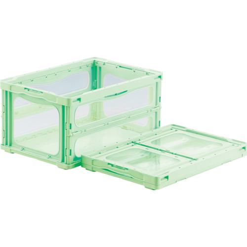 ■サンコー 折りたたみコンテナー 559160 マドコンライトO-40Bグリーン〔品番:SKMLOO40BGR〕【4699025:0】[店頭受取不可]