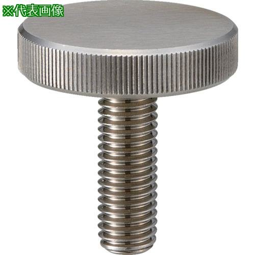 ■TRUSCO ローレットノブ 平型 おねじ ステンレス製 外径30×ネジM8〔品番:TKKBFM8X30S〕【4701224:0】[店頭受取不可]