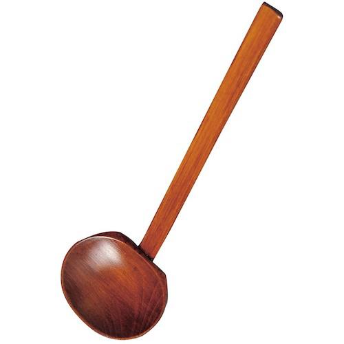 ■EBM 田舎手塗り杓子 中(茶色)〔品番:1677210〕【4719356:0】[送料別途見積り][掲外取寄][店頭受取不可]