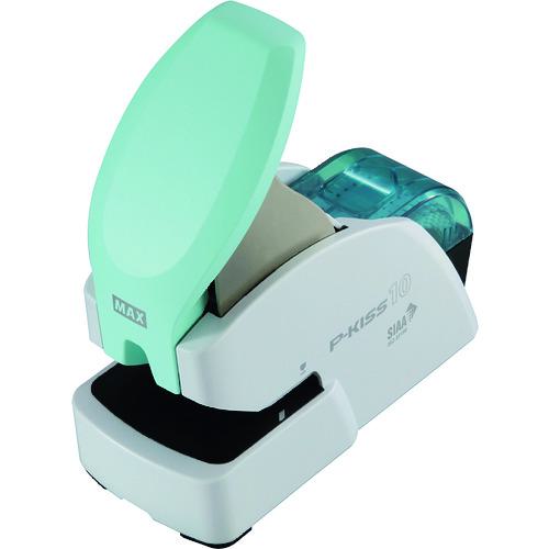 ■MAX 紙針ホッチキス P-KISS10 PH-10DS/AB 抗菌モデル 10枚とじ〔品番:PH10DSAB〕【4725673:0】[店頭受..