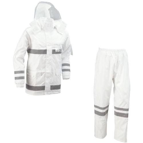 ■船橋 安全レインフルハーネス仕様 ホワイト 4Lサイズ〔品番:FS6000FHWH4L〕【4729183:0】[送料別途見積り][店頭受取不可]