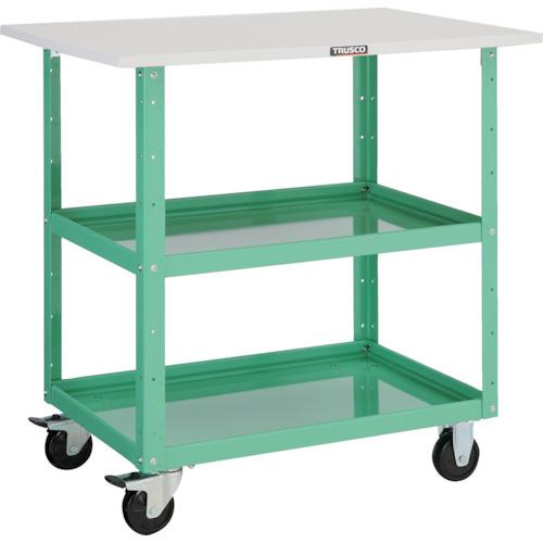 ■TRUSCO ツールワゴン イーグルワゴン 750X500XH880 天板付 ヤンググリーン〔品番:EGW972TYG〕【4749448:0】[直送DS][店頭受取不可]