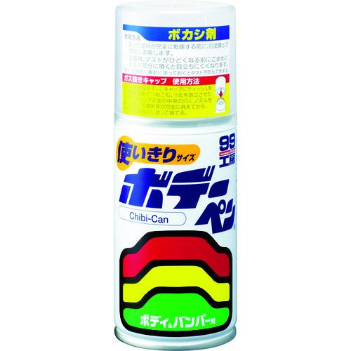 《メーカー》（株）ソフト99コーポレーション《品番》08012《特長》●車塗料の旧塗膜との境目に使用し、色ズレ・光沢の差をぼかし目立たなくします。●ダストの平滑化に効果的です。《用途》●自動車ボディー・バンパー用《仕様》●容量(ml):120●容量(L):0.12《仕様2》●塗布面積:0.4〜0.6［［M2］］(2〜3回塗り)《原産国（名称）》日本《材質／仕上》●合成樹脂（アクリル）●有機溶剤《セット内容／付属品》《注意》●【保管方法】高温にすると破裂の危険があるため、直射日光のあたる所や火気等の近くなど40℃以上になる所に置かないで下さい。●【使用上の注意】使用前に容器をよく振り、塗る面から15〜25cm離してスプレーして下さい。●塗料を吹き付けた後、2分以内にスプレーダストのある周辺に広く薄くなじませるようにスプレーします。メタリック、パールマイカ色の場合は上塗りクリアー塗料吹き付け後にも同様にスプレーします。《JANコード》4975759080121《本体質量》100.0gソフト99　ボデーペン　Chibi−Can　ボカシ剤〔品番：08012〕[注番:4756991][本体質量：100.0g]《包装時基本サイズ：52.00×52.00×143.00》〔包装時質量：150.0g〕分類》手作業工具》車輌整備用品》車輌用塗料☆納期情報：取寄管理コード(006) メーカー直送品 (欠品の場合有り)