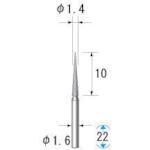 ■ナカニシ 電着ダイヤモンドバー 5本入 テーパー型 φ1.4×10×軸φ1.6 #240〔品番:11075〕【4758714:0】[店頭受取不可]