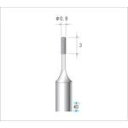 ■ナカニシ 電着ダイヤモンドバー #170 刃径0.9×刃長3×軸径3×40L〔品番:12010〕【4759303:0】[店頭受取不可]