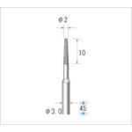 ■ナカニシ クラフトダイヤモンドバー(1Pk(袋)=3本入)テーパー先平 刃径2〔品番:12831〕【4761049:0】[店頭受取不可]