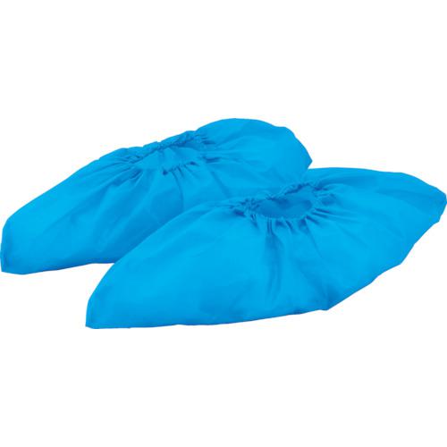 ■TRUSCO PE使い捨てシューズカバー 50足入 サイズフリー ブルー〔品番:TSCPEB〕【4789385:0】[店頭受取不可]