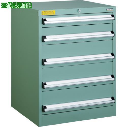 ■TRUSCO VE9S型中量キャビネット 880×550×H800 引出5段〔品番:VE9S808〕【4791681:0】[法人・事業所限定][直送元][店頭受取不可]