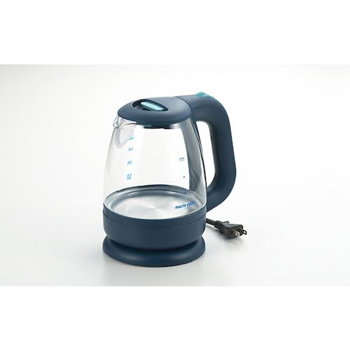 《メーカー》（株）グリーンクロス《品番》6300034789《特長》●透明ガラス製容器とネイビーのボディが爽やかなLEDライト付きの電気ケトルです。●本体は内容量やお湯の沸き加減が一目でわかる耐熱ガラス製です。●お湯を沸かしている間LEDが...