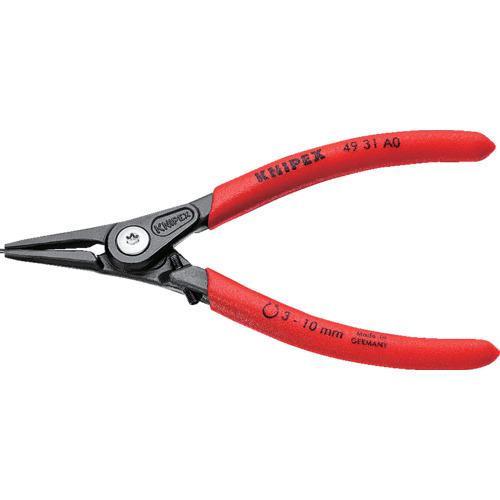 ■KNIPEX 軸用精密スナップリングプライヤー オープンリミッター付き 3-10mm〔品番:4931A0〕【4793048:0】[店頭受取不可]