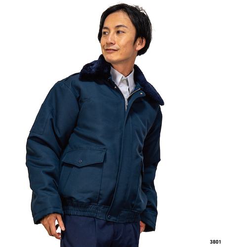■岡潮 警備防寒ブルゾン3801 (ユニセックス) M〔品番:3801M〕【4824414:0】[送料別途見積り][法人・事..
