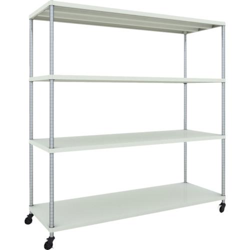 ■TRUSCO スチールラック フェニックスラック 1800X600 4段 U車輪付 W色 抗菌粉体塗装〔品番:PER6664U125W〕【4845480:0】[法人・事業所限定][直送元][店頭受取不可]